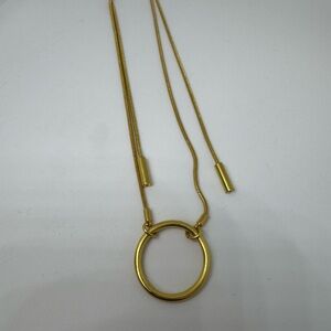 Elegant Gold Circle Pendant Necklace